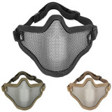 Half Face Metal Motorcycle Mask Steel Hunting Mesh Tactical Net