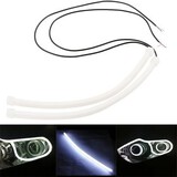 Car White LED Daytime Running Soft Tears Strips Guide Lights X 30CM