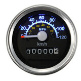 Gauge MPH Speedometer Odometer Motorcycle Universal LED Backlight KMH