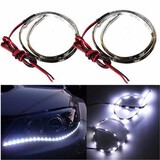 Strips White Shine LED Side Headlights DRL 2PC 12 Inch