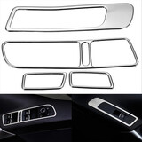 Tiguan Trim Cover Kit For VW Window Stainless Decoration Mirror Switch Button