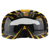 Stripe Motorcycle Goggles Lens Yellow Glasses Transparent
