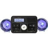 Speaker ATV Motorcycle MP3 Player Anti-Theft Alarm Radio Stereo Handlebar