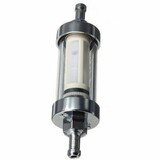 Inline 6mm Fuel Filter Finish Chrome Petrol Diesel