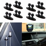 Clamp Beige Headphone Clip Data Black Line Cable Car Charger 8Pcs