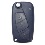 Blue Car Key Shell Case Fiat FOB 3 button Panda Punto Bravo