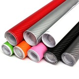 Colors Gloss Car Vehicle Film Sticker Carbon Fiber Vinyl Wrap Roll 3D DIY