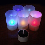 Color Changing Rechargeable Led Flameless Candle Lamp Solar Powered
