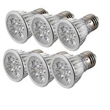 Warm White 6pcs Led Spotlight 4w E27 Dimmable Light