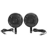 Speaker AMPLIFIER Motorcycle Bike Music Inch Black Horn Pair Waterproof