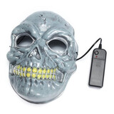 Halloween Skull Skeleton Face Mask Costume Riding Up LED Light Scary Adult