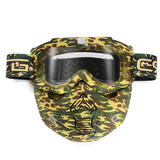 Motorcycle Helmet Riding Detachable Modular Mask Shield Goggles Full Face
