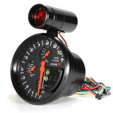Car 4 12V Oil Water Temp Pressure Gauge RPM LED Tachometer