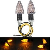 Universal Motorcycle Bike 15 LED Indicators Amber Turn Signal Lights Lamp