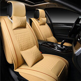 Headrest Seats Seat Cover Cushion Car PU Leather Lumbar Front Rear Pillow