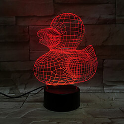 3d Table Lamp Visual Colorful Touch Led Yellow Duck Light Atmosphere