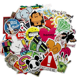 Car Sticker Cartoon Auto Combination Truck Vehicle Motorcycle Decal 50pcs