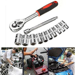 Socket Repairing Tool 4inch Vanadium Hardware Ratchet Wrench 12pcs Kit