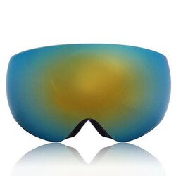 Blue Anti Fog Bike Racing Outdoor Snowboard Ski Winter Yellow Goggles Unisex Dual Len Motor