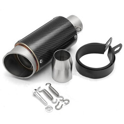 Cylinder Exhaust Muffler Pipe Carbonfiber Universal Motorcycle 38-51mm