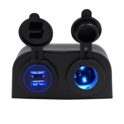 Caravan 4.2A Dual USB Lamp Car Yacht Holder Universal Car Charger 12V