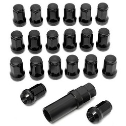 Steel 20pcs Tuner Rims M12X1.5 Car Wheels Lock Extended Kit With Key Lug Nuts