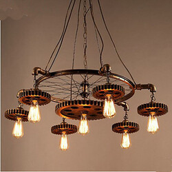 Aisle Chandelier Retro Bedroom Gear Creative Iron Home Furnishing