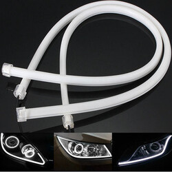 2Pcs Flexible LED Strip Light DRL DayTime Running SMD3014 Lamp For Motorcycle Scooter Car 60CM