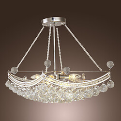 Living Room Electroplated Bedroom Feature For Crystal Metal Pendant Light Max 40w