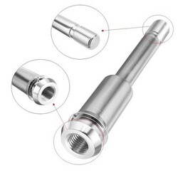Stainless Steel Silver Gear Stick Shifter Lever Knob Extension