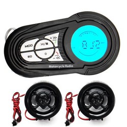 Theft Audio Radio System Waterproof Motorcycle Stereo MP3 with Bluetooth Function Speakers USB