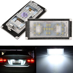 Pair 7000K BMW 18 LED E66 White Replacement Number License Plate Light Lamp