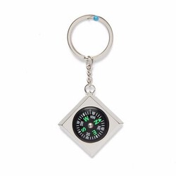 Gift Key Ring Compass Metal Model Keyfob Mini Keychain Pendant