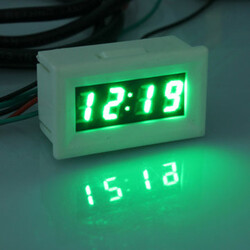 Volt LED Measurement Digital Display Temperature Time Meter Car