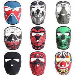 Scary Sports Full Face Mask Motorcycle Skateboard Neoprene Biker Reversible