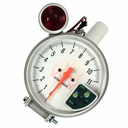 White Meter Tach Shift Light RPM Universal 5 Inch Tachometer Gauge