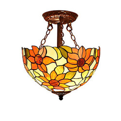 Lights Pendant Lamp Sunflower Tiffany Shade