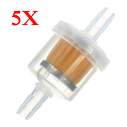 5X Universal Motorcycle Liquid Fuel Filter Petrol Gas Gasoline