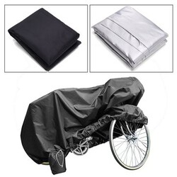 Outdoor Bicycle Cycling Rain Dust Cover Waterproof Black Silver Bike