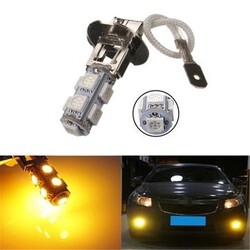 9SMD H3 Fog 2W 5050 Car LED Yellow 12V Light Lamp Bulbs