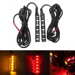 Universal Motorcycle Turn Signal Indicator Blinker Amber Light Red