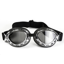 Wear Bike Riding Eye Glasses Dark Vintage Motorcycle Goggles Lens Protect