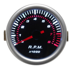 52mm 2 Inch Universal Car White LED Tacho Counter Pointer Tachometer Gauge RPM 12V