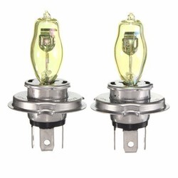 Yellow DC 12V Car H4 Lamp Headlight Halogen Xenon 100W HOD Bulb