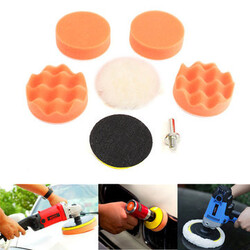 Pad 3inch Tool Set Polishing Sponge M14 7pcs Buffer Drill Adapter Waxing