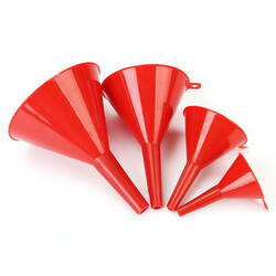 Red Spout 4pcs Water Oil Fuel Petrol Funnel