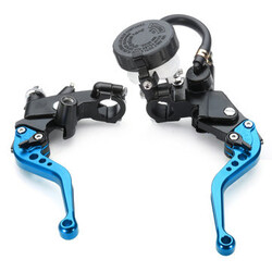 Brake Clutch Master Cylinder inch Handlebar Motorcycle Lever Reservoir Pair 22mm