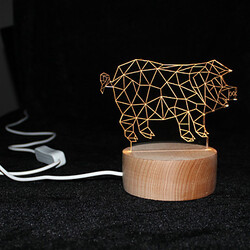 Fawn Series Ikea Simple Creative Night Light Animal Lamp Wood Birthday Gift Nordic