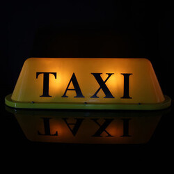 12V Car Yellow Magnetic Cab Roof Lamp Sign Light Taxi LED Top
