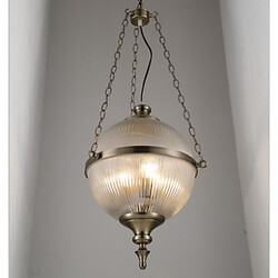 Iron Bronze Glass Chandelier Lamp